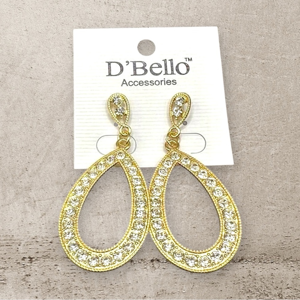 Gold and Silver Teardrop Earrings
